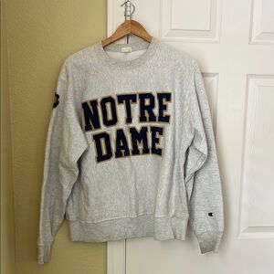 Vintage Champion Gray Notre Dame Sweatshirt